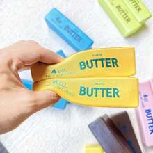 1pc Soft Squishable Butter Stick Toy, Made Of Thermoplastic Rubber/Silicone, Stress Relief Squeeze Toy, Realistic Food Shaped, Multifunctional For Home Decor & Play, Assorted Colors - Multicolor - View 2