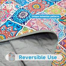 Manta Impermeable para Perro Funda de Cama Bohemia para Mascotas Funda Reversible para sofá para Perros Lavable Protege Muebles Cama sofá para Cachorro Gato - Medalln Colorido - Ver 5