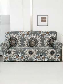 1件装弹性沙发套，全包式聚酯纤维沙发套，针织牛奶丝四季通用沙发套 - 灰色 - 查看 5