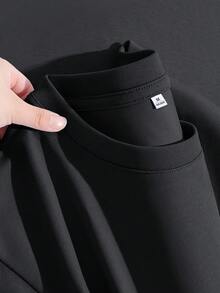 Plus Size Short Sleeve Loose 100% Pure Cotton Graphic Tee, Oversized Women's Soft, Summer Top For Women - 黑色 - 查看 2