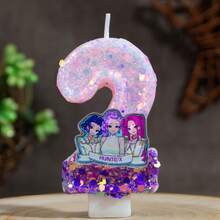 Hasbro Cartoon Girl Group Series Themed Birthday Cake Number Candles 0-9, Birthday Cake Decorations, Children Birthday Cake Candles - Multicolor - View 4
