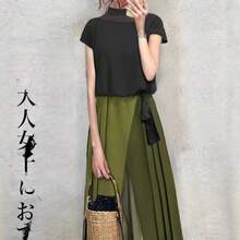 Women Two-Piece Outfits - 橄欖綠 - 查看 2