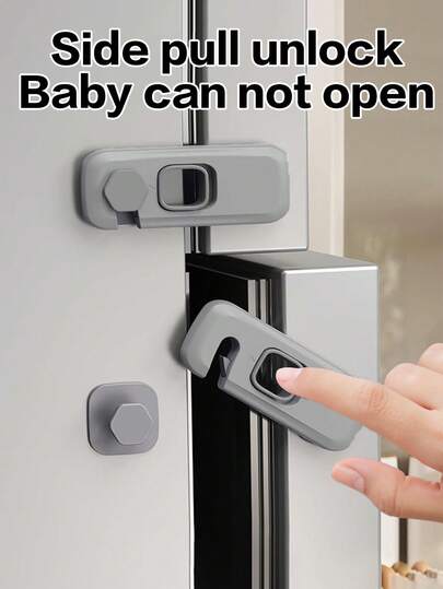 1/5/10pcs Child Safety Locks, Fridge Door Locks, Cabinet Drawer Locks, Suitable For Drawers, Cabinets, Fridges, Ovens, Wardrobes, Food Storage Rooms - Child Safety, Anti-Tamper, Door Latch Locks