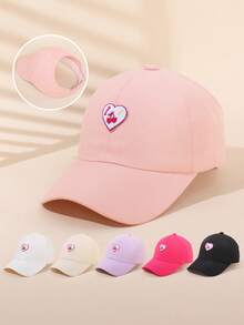 Gorra de béisbol para mujer con bordado de corazón y letra "Hola", sombrero casual de unicolor ajustable, accesorio de moda para el verano - sombrero de cola de caballo de Holle - Ver 13