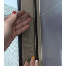 1pc Reusable Window Mesh Screen, Self-Adhesive Mosquito Net, Easy Install Self-Stick Insect Screen Kit, White Grid & Edge Design, Prevent Mosquitoes, Flies & Small Bugs, Tight Mesh, Customizable DIY Curtain - Replacement For Home Insect Screen, Essential Home Essential - A - View 7