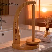 Wooden Yarn Bowl Stand - Adjustable Single-Spool Knitting/Crochet Holder With Stable Base (17.5*18cm) - Redwood - View 3
