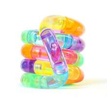 彩虹电镀金属手指减压训练器，炫彩金属慢回弹挤压玩具，成人专注力训练及焦虑缓解手部锻炼工具，适用于办公室减压/学习辅助/习惯管理/桌面玩具 - 彩色 - 查看 27