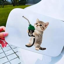Cute Pet Cat Car Fuel Tank Sticker, Car Decal, Auto Decoration - Decorative Stickers - View 6