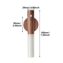 1pc Plastic Wood Grain Rechargeable Smart Motion Sensor LED Wall Lamp Charging Magnetic Suction Dimmable Nighe Light LED Wall Sconces - one-size - View 8