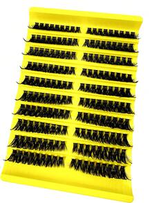 8-16mm Curl D Type DIY 180 Cluster False Eyelashes 80D 3D Thick Fluffy False Eyelashes Faux Mink Makeup Tool Reusable Beauty Product - D - View 2