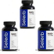 Miriyalyad Selerb NAD+ Supplement For Men With NMN - Liposomal Complex With Trans-Resveratrol, CoQ10, Maca & Ashwagandha - Supports Cellular Renewal, Energy & Performance - 60 Capsules Dietary Healthcare Vitamins - 3PCS - 查看 1