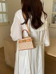 1 chiếc (7.5in*5.5in*3.2in) Túi xách nữ thời trang, túi đeo vai, túi đeo chéo, túi tote, túi satchel, túi vuông, làm từ chất liệu PU, thích hợp cho mua sắm, hẹn hò, dự tiệc, đi làm, dây đeo có thể điều chỉnh, món quà tuyệt vời cho gia đình, bạn bè, bạn gái, túi xách nữ thanh lịch tối giản, phong cách thường ngày. - Nhiều màu - Xem 5
