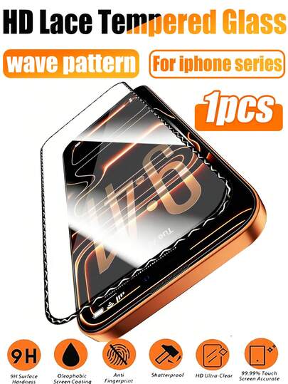 Single-Pack - Tempered Glass Screen Protector With Wavy Edges, Suitable For IPhone 17 Pro Max, Easy Installation, Compatible With Phone Cases, High-Definition Transparency, Fingerprint-Resistant, Bubble-Free, Full-Screen Protection, Sensitive Touch, Compatible With IPhone 17 Pro Max/17 Pro/17 Air/17e/16 Pro Max/16 Pro/16 Plus/16e/16/15 Pro Max/15 Pro/15 Plus/15/14/13/12/11. A Perfect Gift For Friends And Family, And An Essential Item For Daily Life And Work.