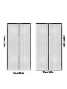 Magnetic Self-Adhesive Mosquito Net Door, Fully Magnetic Automatic Closing Mesh Window Screen, Pet-Friendly Non-Scratch, Hands-Free Entry, Summer Insect-Proof Breathable Partition Curtain - 1-piece Door Curtain - View 8