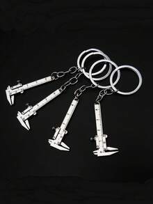 1pc Portable Mini Caliper Tool, Keychain Alloy Vernier Caliper, Keychain Caliper Measurement Tool, Jewelry Ruler 0.0-1.57 Inch, Mini Vernier Caliper, Small Keychain Hanging Measurement Portable Tool, Keychain, Zinc Alloy - A - View 3