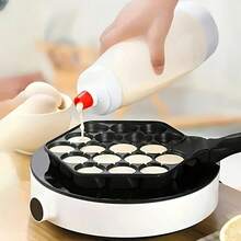 1pc Pancake Batter Dispenser Bottle With Whisk, Batter Mixer Bottle For Baking Pancakes, Cupcakes, Muffins, Crepes, White - Multicolor - View 10