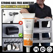Strong No-Nail Adhesive, Powerful Bonding Agent For Wall, Metal, Mirror, Tile, Baseboard, Bathroom Shelf & Various Materials - Waterproof, Multi-Purpose, No Drilling Required Household Glue, For Repairing Shoes, Multi-Purpose Quick-Drying Adhesive - CJ-317 - View 9