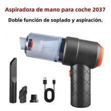 La aspiradora del vehículo tiene una carga inalámbrica de doble uso y una aspiradora portátil de alta potencia. - Yt - m2037 [doble uso de succión y soplado] caja de color en inglés - Ver 12