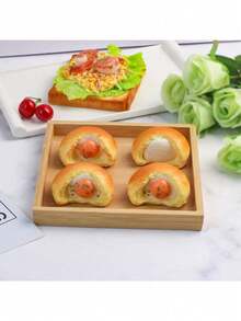 1pc Soft Slow Rebound Realistic Egg Tart, Bite Into The Flowing Egg Yolk Layered Cake, Sweet Dessert Squeeze Toy, Home Decor Display Sample - Multicolor - View 1