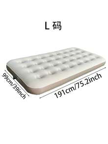 Nệm cắm trại bơm hơi, có 2 kích cỡ, làm bằng vật liệu PVC (Không bao gồm bơm hơi) - Màu be - Xem 3