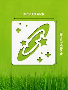 12pcs 3.94x3.94 Inch Reusable And Washable Art Templates - Featuring Stars, Planets, Comets Designs - Ideal For Painting, Brush Lettering Practice, Art Projects, Creative Crafts, Romantic Designs And Durable Craft Materials - Sets - View 2
