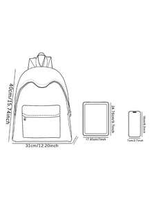 1 Peça Mochila Multibolso com Estampa de Carro Cartoon, de Grande Capacidade, Durável, Versátil, de Alta Qualidade, com Fechamento de Zíper, Adequada para Meninos e Meninas, Ótima para Escola e Atividades ao Ar Livre - Multicolorido - Visão 6