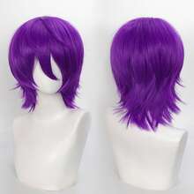 YEWELL 14-Inch Short Straight Synthetic Wig With Bangs, Unisex Cosplay Wig, Handmade Daily, Suitable For Anime, Games, Christmas Events, Costume Parties - Multicolor - View 51