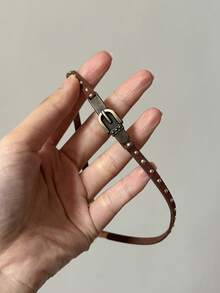 1 buah Kalung Choker Vintage Bergaya Lusuh, Rantai Kerah Gaya Punk Gelap untuk Wanita, Pemakaian Sehari-hari - Coffee Brown - View 6