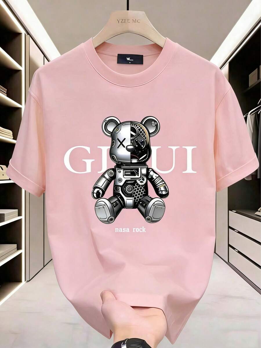 GucciS Modern Elegant And Timeless Classic USA-Shirt-LeeS/DiorSSNew Casual-Shirts Men And WomenUnisex Casual-Shirts - 淺粉色 - 查看 1
