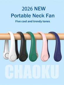 Portable Neck Fan, Air Conditioning Neck Fan, USB Rechargeable, 3 Wind Speeds, Bladeless Design, Suitable For Indoor And Outdoor Use In Summer,Outdoor,Garden,Travel Essentials,Portable Essentials,Beach Essentials,Graduation Season,Commencement,Graduation Ceremony,Graduation Gift,Graduation Present,Graduation Gift,Graduation Present,Congrats Grad,Congratulations Graduate,Valedictorian,Finish School,Graduation Party,Outdoor Essentials,Travel Portable,Hiking Essentials,Camping Essentials,Portable Tools,Summer Essentials ,Summer Portable - Multicolor - View 3