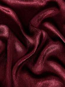1pc Women's Solid Color Bohemian Smooth Satin Scarf, Casual Autumn Shawl & Sun Protection Headscarf, Ideal For Daily Wear,Beach,Holiday - Dark Red - View 4