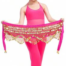 一件闪亮流苏波浪肚皮舞服装，时尚亮片裙，适合嘉年华表演、派对、夜总会、海滩、波西米亚复古风格 - 彩色 - 查看 14