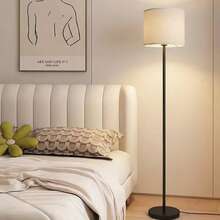 Black Modern Floor Lamps For Living Room, 63" Standing Lamp With Linen Shade, Tall Pole Lamps For Bedroom, Office(Not Include Bulb) - US A Type Plug(110-127V) - View 1