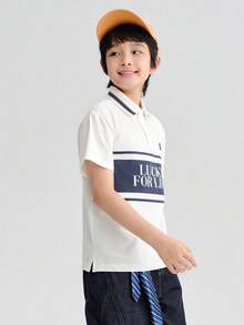 Balabala Áo Polo mùa hè cho bé trai 2026, chất liệu thoáng mát, cotton mềm mại, nhẹ nhàng, thoải mái, thích hợp mặc thường ngày. - Tông màu trắng - Xem 3