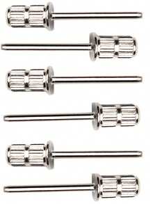 Bộ 10 mũi khoan móng tay, đầu mài móng tay, trục 3/32", dụng cụ dũa móng tay, móng chân. - Bạc - Xem 3