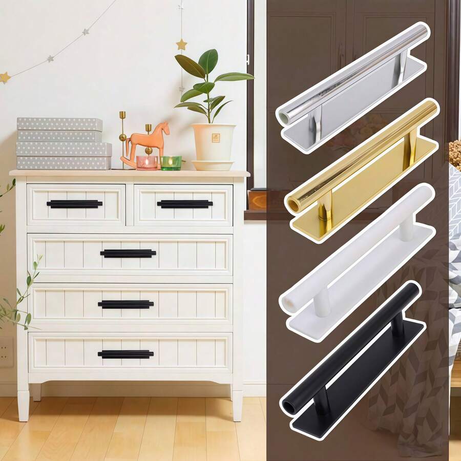 1pc Self-Adhesive Cabinet Drawer Handle, Suitable For Various Cabinets And Drawers Furniture Door Handles