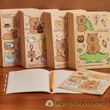 Bộ 4 cuốn sổ tay lò xo hình chuột lang nước hoạt hình, sổ tay kẻ dòng khổ A5, văn phòng phẩm chất lượng cao, bán sỉ. - Hình chữ nhật - Xem 4