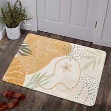 Boho Washable Kitchen Rug - 2x3 Small Non-Slip Entry Rugs for Inside House Soft Throw Area Rugs for Bedroom Botanical Print Floor Doormat Carpet for Bathroom Entryway Laundry Room Room - Gris pardo - Ver 2