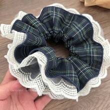 Scrunchies - Blue-green Lace Hair Tie - View 3