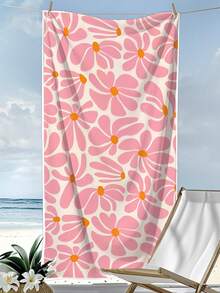 Khăn tắm biển [Siêu mềm, nhanh khô 250gsm] | Kích thước tùy chọn 70*140cm/90*180cm | Họa tiết hoa cúc tối giản | Khăn tắm thấm hút cao, tiện dụng, trang trí phòng tắm, khăn tắm biển | Thích hợp cho mùa hè, đi biển, bơi lội, du lịch, cắm trại, tập thể dục - Hoa cúc hồng - Xem 11