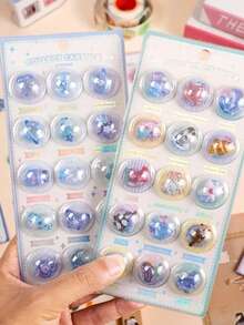 Cute Mini 3D Capsule Stickers For Kids - Colorful Capsule Toy Decals Including Ocean Animals, Candy, Ghosts, Space Themes - Great For DIY Crafts, Scrapbooking, Journaling, Gift Wrapping, Party Favors - Adorable Kawaii Cartoon Stickers For Children, 72+Pcs , Perfect For School & Home Use - Multicolor - View 5