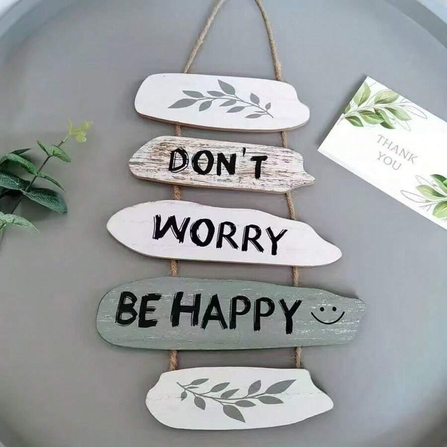 DON'T WORRY Letter String Hanging Sign One - Multicolor - View 1