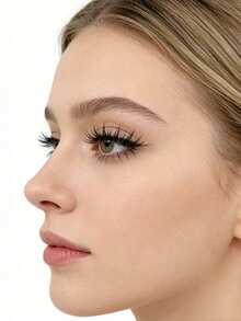 10 Pairs 3D Fluffy Reusable Criss-Cross False Eyelashes, Suitable For Festivals, Parties, And Daily Wear, Non-Irritating Glue - Black - View 10