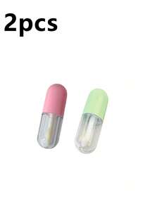 4/2/1pc Mini Travel Liquid Foundation Bottle - Travel Essential | With Brush Essence Refillable Bottle | Leak-Proof Portable Cosmetic Container | Suitable For Liquid Foundation | Transparent Glass Design - Multicolor - View 14