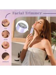 DEBARK Electric Bikini Trimmer For Women, 2-In-1 Wet And Dry Waterproof Razor, IPX7 USB Rechargeable Pubic Hair Shaver, Dual Head Ceramic Blade Painless Body Groomer, Face Underarm Leg Bikini Trimmer - 黑色 - 查看 8