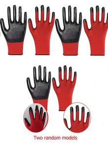 Anti-Slip Nitrile Coated, Enhanced Grip, Palm Dipped Work Gloves Gardening Gloves - For Digging, Planting, Weeding, Sowing, Protecting Nails And Fingers, Unisex Five-Finger Gloves - A - View 17