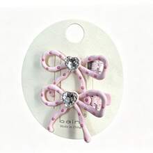 DIYPLUS Süßes Set mit rosa Haarclips, süße Schleife, Herz, Strass, Stern Haarspangen, Y2K Ästhetik Haraccessoires für Frauen, mit Karte, Sommer, Urlaub, Reise, Kopfschmuck - Verschiedenfarbig - Übersicht 13