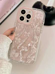 1个韩版少女羽毛波点蝴蝶结保护壳，兼容 17 Pro Max、17 Pro、17 Air、17、16、15、14、13、12、11 Pro Max，全包防摔智能保护套 - 粉色 - 查看 2