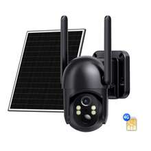 2 Pack 4G LTE Cellular Solar Security Camera Wireless Outdoor, No WiFi Solar Powered Camera, 360 °   Live View, 2.7K Color Night Vision, PIR Motion Sensor, 2 Way Talk, Built In SIM Card - Stealth Black - 黑色 - 查看 11