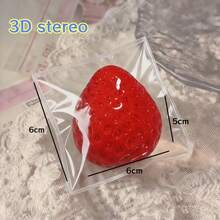 1 gói đồ chơi bóp mềm hình quả dâu tây, kẹo dẻo hình dâu tây. Lý tưởng để thư giãn và giảm căng thẳng. Đồ chơi bóp mềm hình dâu tây 3D sống động như thật. - A - Xem 5